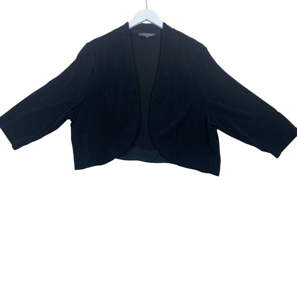 Additional Elle size bolero Glitter womens 3/4 Sleeve shrug  black size 2x
